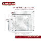 Fit-Right 24 in. to 72 in. W x 6 ft. H Galvanized Metal Chain Link Fence Gate Kit