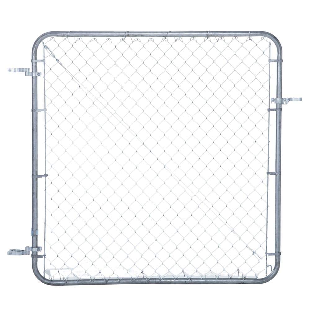 Fit-Right 24 in. to 72 in. W x 6 ft. H Galvanized Metal Chain Link Fence Gate Kit