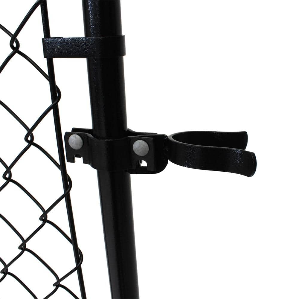 Fit-Right 4 ft. H Adjustable Walk Gate Kit, Square Corner Frame - Black