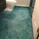 Cavallo Fiji Blue 8x10 Arabesque Glossy Porcelain Tile - Lux Tile