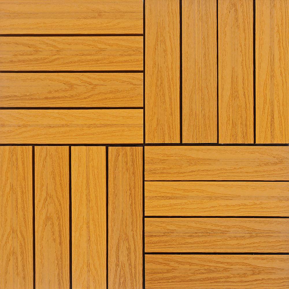NewTechWood UltraShield Naturale 1 ft. x 1 ft. Quick Deck Outdoor Composite Deck Tile Sample in Floridian Orange