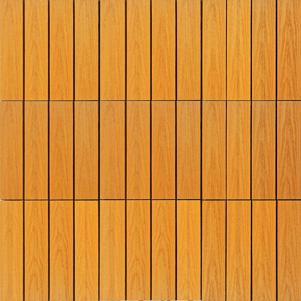NewTechWood UltraShield Naturale 1 ft. x 1 ft. Quick Deck Outdoor Composite Deck Tile Sample in Floridian Orange