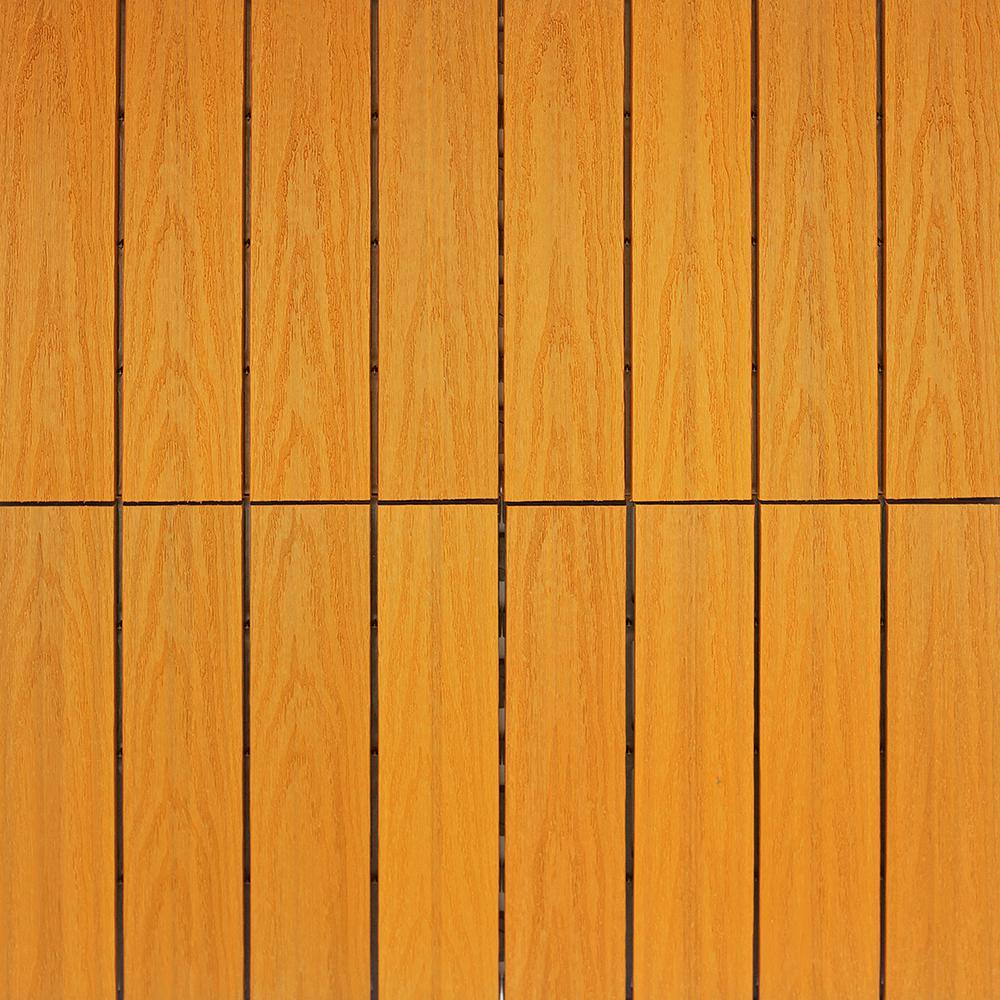NewTechWood UltraShield Naturale 1 ft. x 1 ft. Quick Deck Outdoor Composite Deck Tile Sample in Floridian Orange