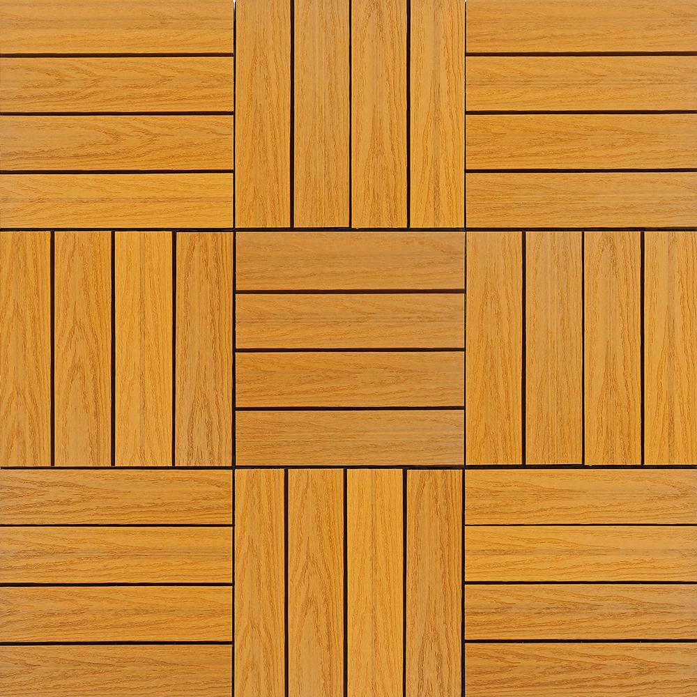 NewTechWood UltraShield Naturale 1 ft. x 1 ft. Quick Deck Outdoor Composite Deck Tile Sample in Floridian Orange