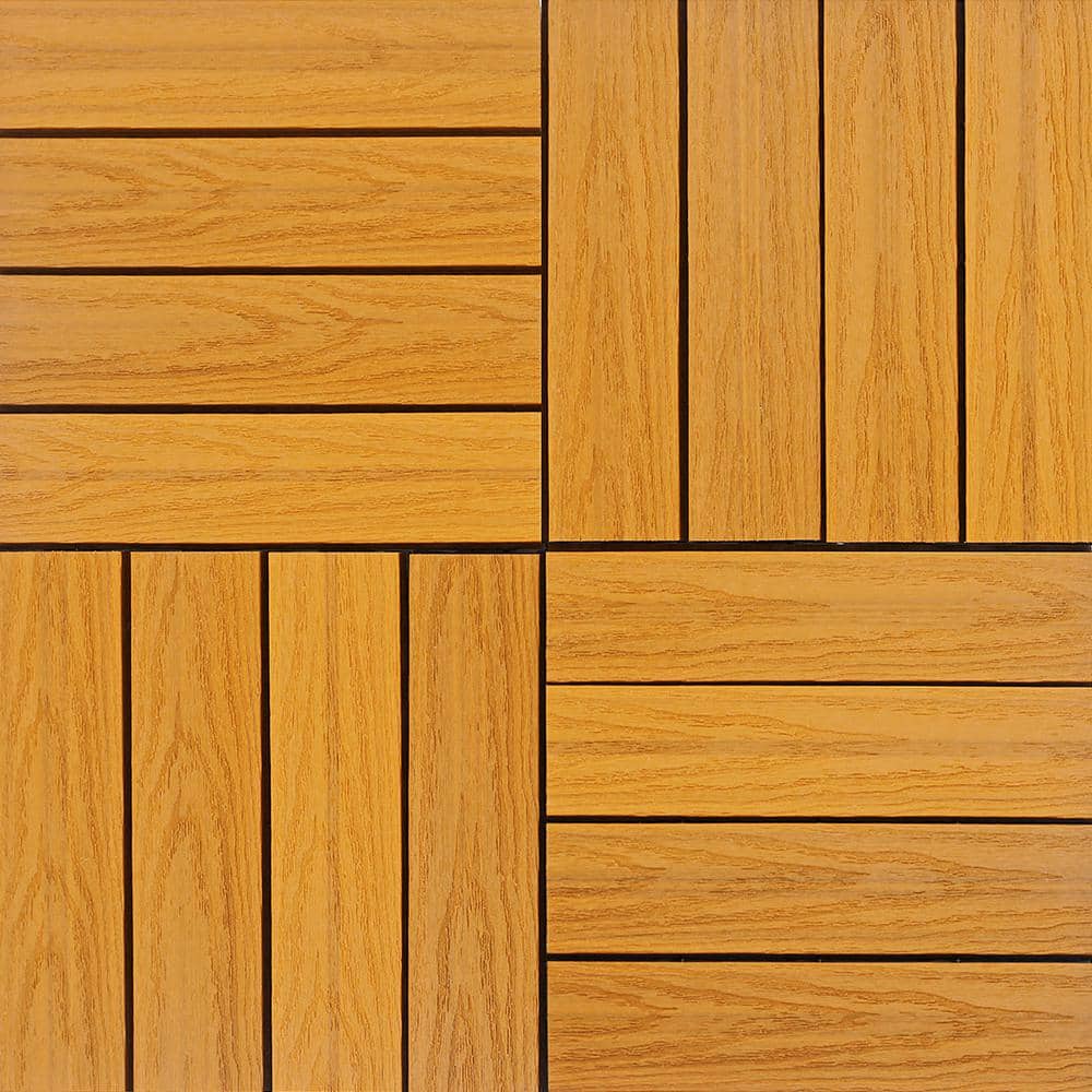 NewTechWood UltraShield Naturale 1 ft. x 1 ft. Quick Deck Outdoor Composite Deck Tile in Floridian Orange (10 sq. ft. Per Box)