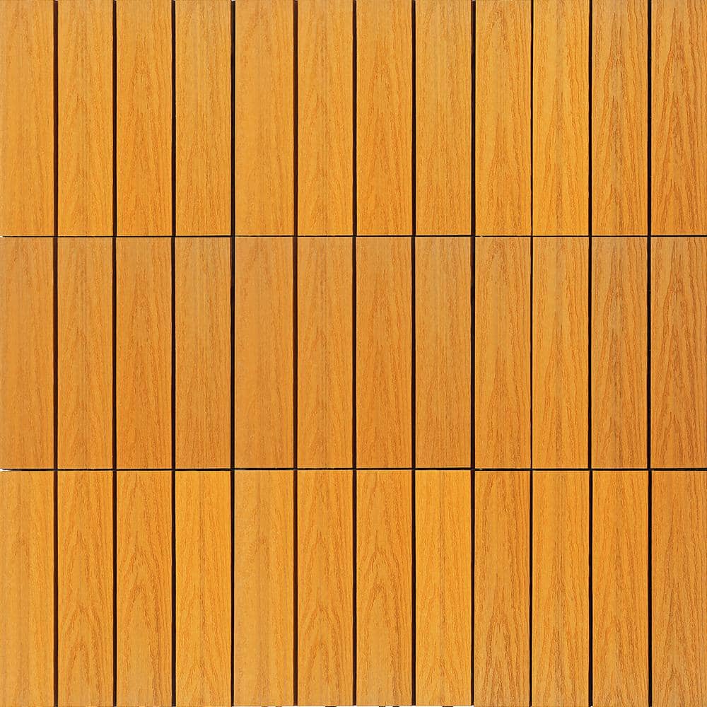 NewTechWood UltraShield Naturale 1 ft. x 1 ft. Quick Deck Outdoor Composite Deck Tile in Floridian Orange (10 sq. ft. Per Box)