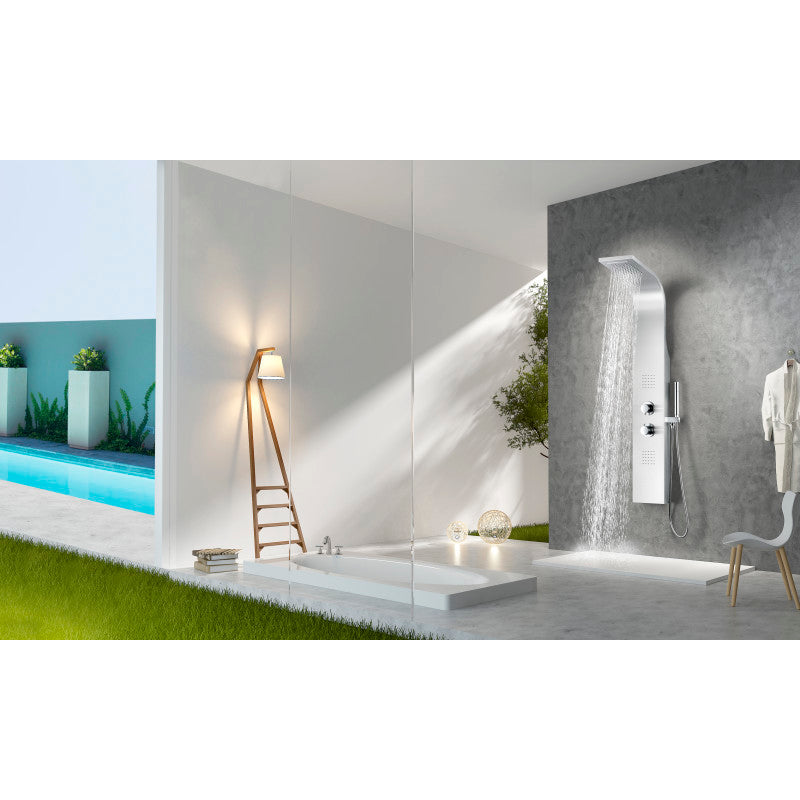 ANZZI Anchorage Brushed Steel 2-Spray Shower Panel System (Valve Included)