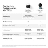 Google Nest Cam - Indoor Wired Smart Home Security Camera - Fog