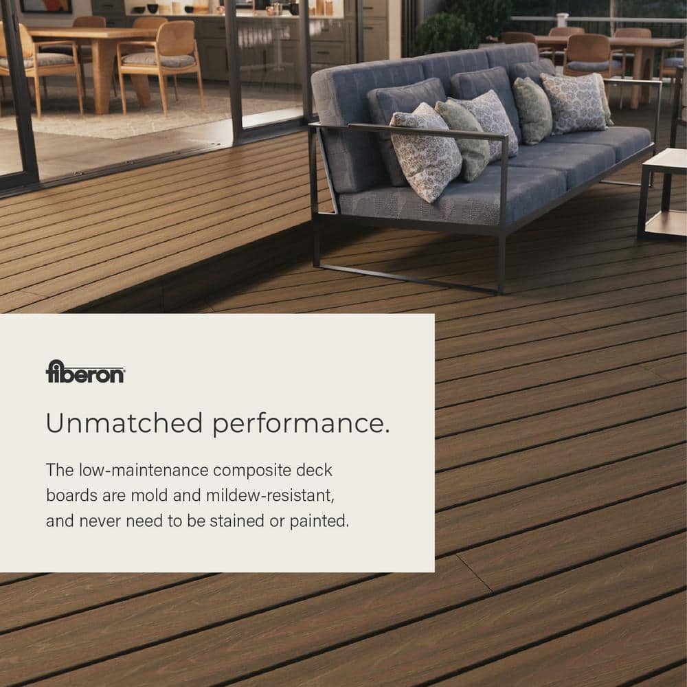 Fiberon ArmorGuard 12 ft. Forest Brown Capped Composite Decking Board