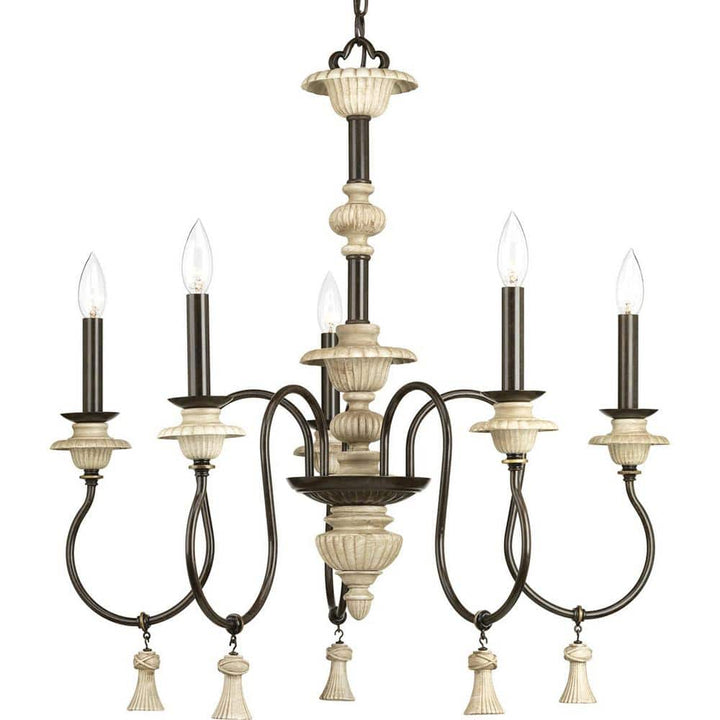Progress Lighting Bergamo Collection 5-Light Forged Bronze Chandelier