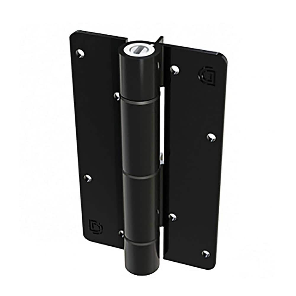 FORGERIGHT 5 in. Black Aluminum Fence Self-Closing Gate Hinge