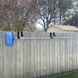 FORGERIGHT 3/4 in.to 1-1/8 in. Aluminum Fence Hook Set, Black