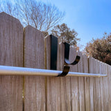 FORGERIGHT 3/4 in.to 1-1/8 in. Aluminum Fence Hook Set, Black