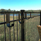 FORGERIGHT 3/4 in.to 1-1/8 in. Aluminum Fence Hook Set, Black