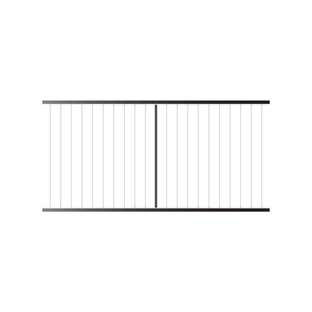 FORTRESS Fe26 Horizontal Cable Rail 40 in. x 6 ft. Black Sand Steel Railing Level Panel
