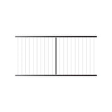 FORTRESS Fe26 Horizontal Cable Rail 40 in. x 6 ft. Black Sand Steel Railing Level Panel
