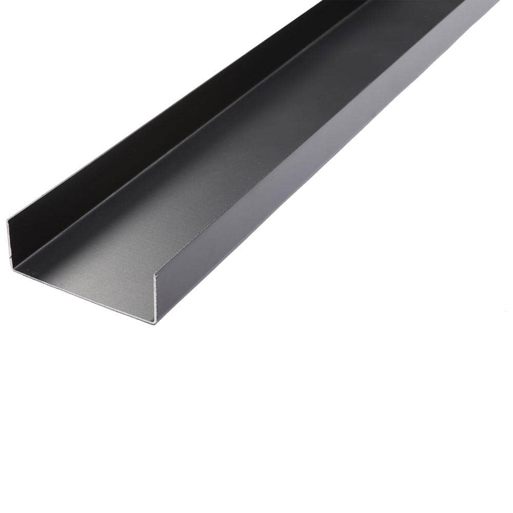 FORTRESS Evolution Steel Black Deck Framing 2 in. x 6 in. x 8 ft. Blank U-Rim Joist