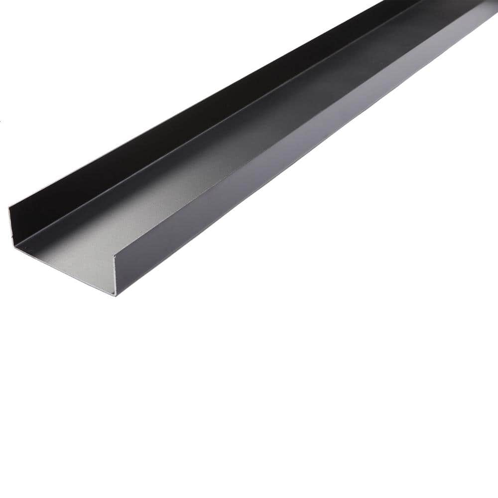 FORTRESS Evolution Steel Black Deck Framing 2 in. x 6 in. x 8 ft. Blank U-Rim Joist