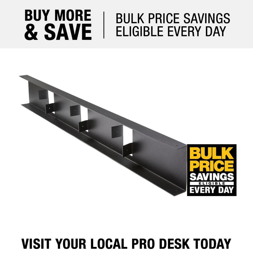FORTRESS Evolution Steel Black Deck Framing 2 in. x 6 in x 8 ft. U-Rim Joist 12 in. O.C.
