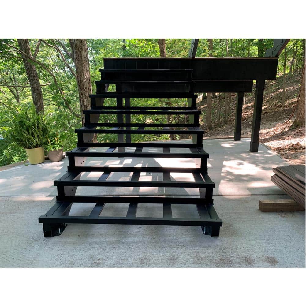 FORTRESS Evolution Steel Black Deck Stair Framing Strap