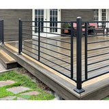 FORTRESS Fe26 2 in. x 55.5 in. Bronze Steel Railing Post for Stairs