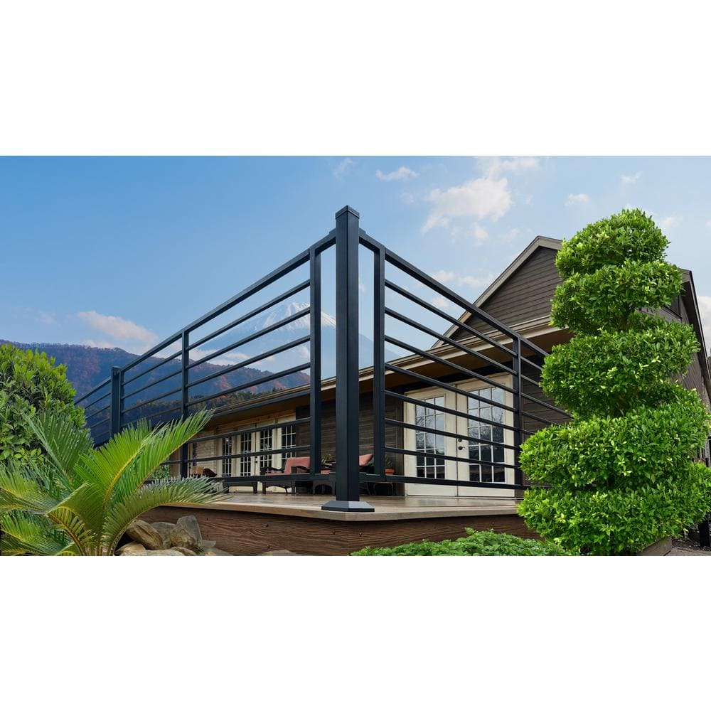 FORTRESS Fe26 2 in. x 55.5 in. Bronze Steel Railing Post for Stairs