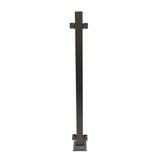FORTRESS Fe26 2 in. x 2 in. x 39-1/2 in. Bronze Steel Railing Line Post
