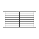 FORTRESS Fe26 Axis 34 in. H x 6 ft. W Black Steel Railing Level Panel