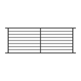 FORTRESS Fe26 Axis 34 in. H x 8 ft. W Black Steel Railing Level Panel Rail