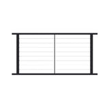 FORTRESS Fe26 Horizontal Cable Rail 40 in. x 4 ft. Black Sand Steel Railing Level Panel