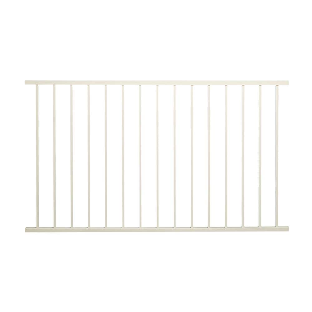 FORTRESS Al13 Home Traditional Railing 40 in. H x 6 ft. W Matte White Aluminum Level Railing Panel