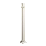 FORTRESS Al13 Home Rail 6.1 in. H x 6.1 in. W Matte White Aluminum Corner Post with Base Cover and Brackets Stair Railing Kit