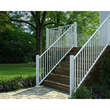 FORTRESS Al13 Home Rail 1.81 in. H x 2.6 in. W Matte White Aluminum Round Accent Top Rail Stair Railing Kit