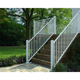 FORTRESS Al13 Home Rail 1.81 in. H x 2.6 in. W Matte White Aluminum Flat Accent Top Rail Stair Railing Kit