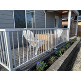 FORTRESS Al13 Home Rail 2.2 in. H x 2.6 in. W Matte White Aluminum Flat Accent Top Rail Stair Railing Kit