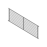 FORTRESS Fe26 Axis 34 in. H x 8 ft. W Black Steel Railing Stair Panel