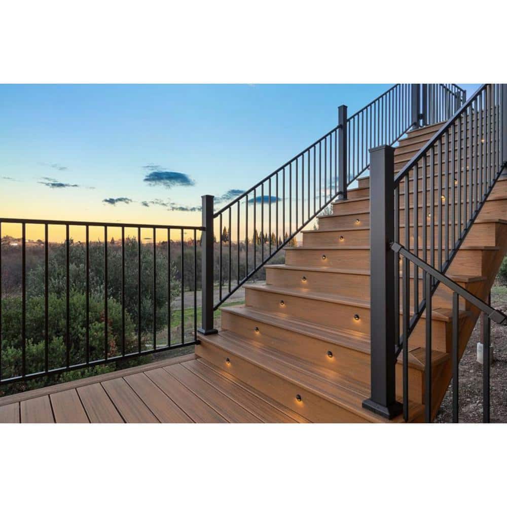 FORTRESS Fe26 34 in. H x 6 ft. W Black Steel Adjustable Railing Stair Panel