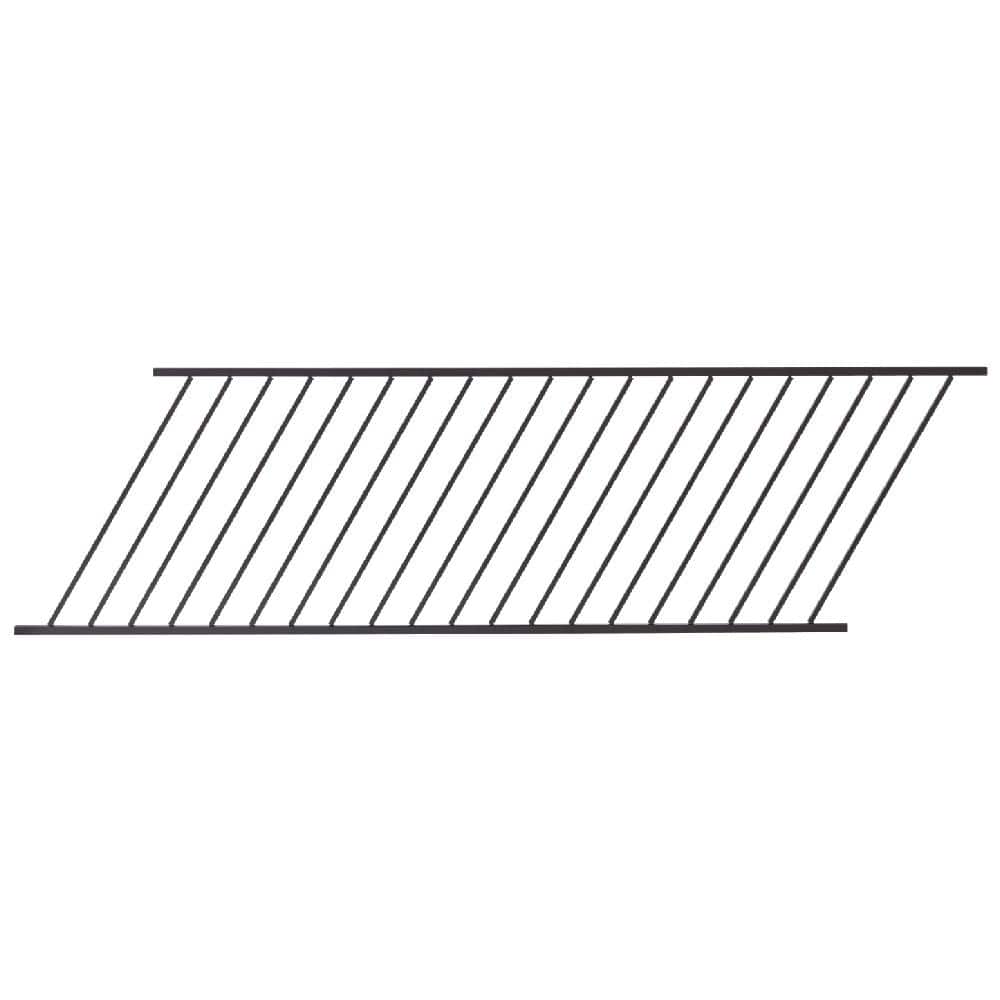 FORTRESS Fe26 40 in. H x 8 ft. W Black Steel Adjustable Railing Stair Panel