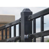 FORTRESS Versai Gloss Black Fence Post End Brackets (6-Pack)