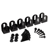 FORTRESS Versai Gloss Black Fence Post End Brackets (6-Pack)