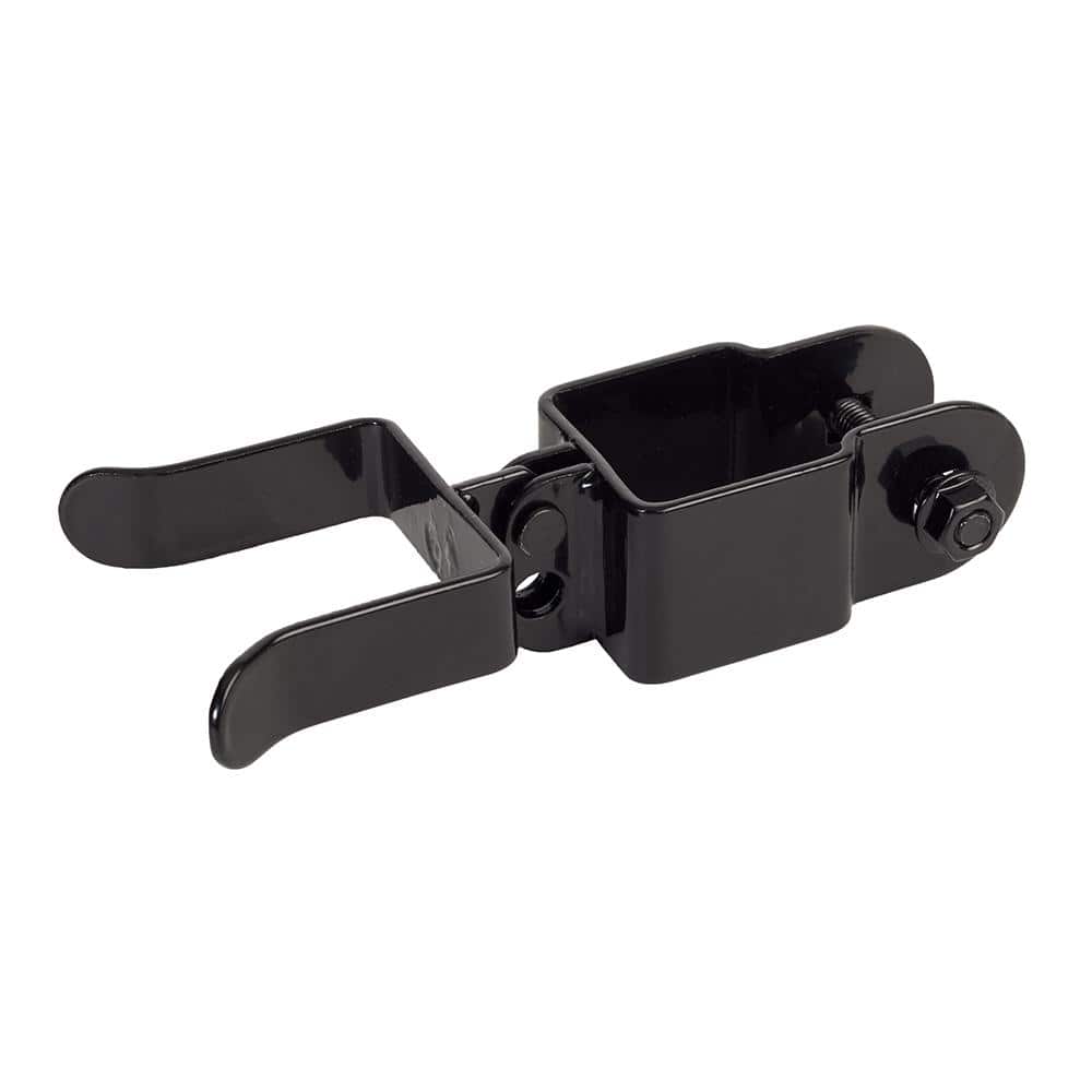 FORTRESS Versai 1.5 in. x 2 in. Gloss Black Steel Gate Fork Latch