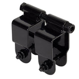 FORTRESS Versai 1.5 in. Black Steel Gate Fence Hinge Gate (2-Pack )