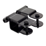 FORTRESS Versai 1.5 in. Black Steel Gate Fence Hinge Gate (2-Pack )