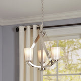 Kichler Layla 3-Light Brushed Nickel Modern/Contemporary Chandelier, 20 in H x 17.2 in Dia