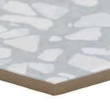 Lux Tile Terrazzo Hex Azulio Blue 9" Matte Porcelain Tile