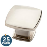 Richelieu 1-1/2 in. Satin Nickel Simple Soft Square Cabinet Knob