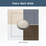 Richelieu 1-1/2 in. Satin Nickel Simple Soft Square Cabinet Knob