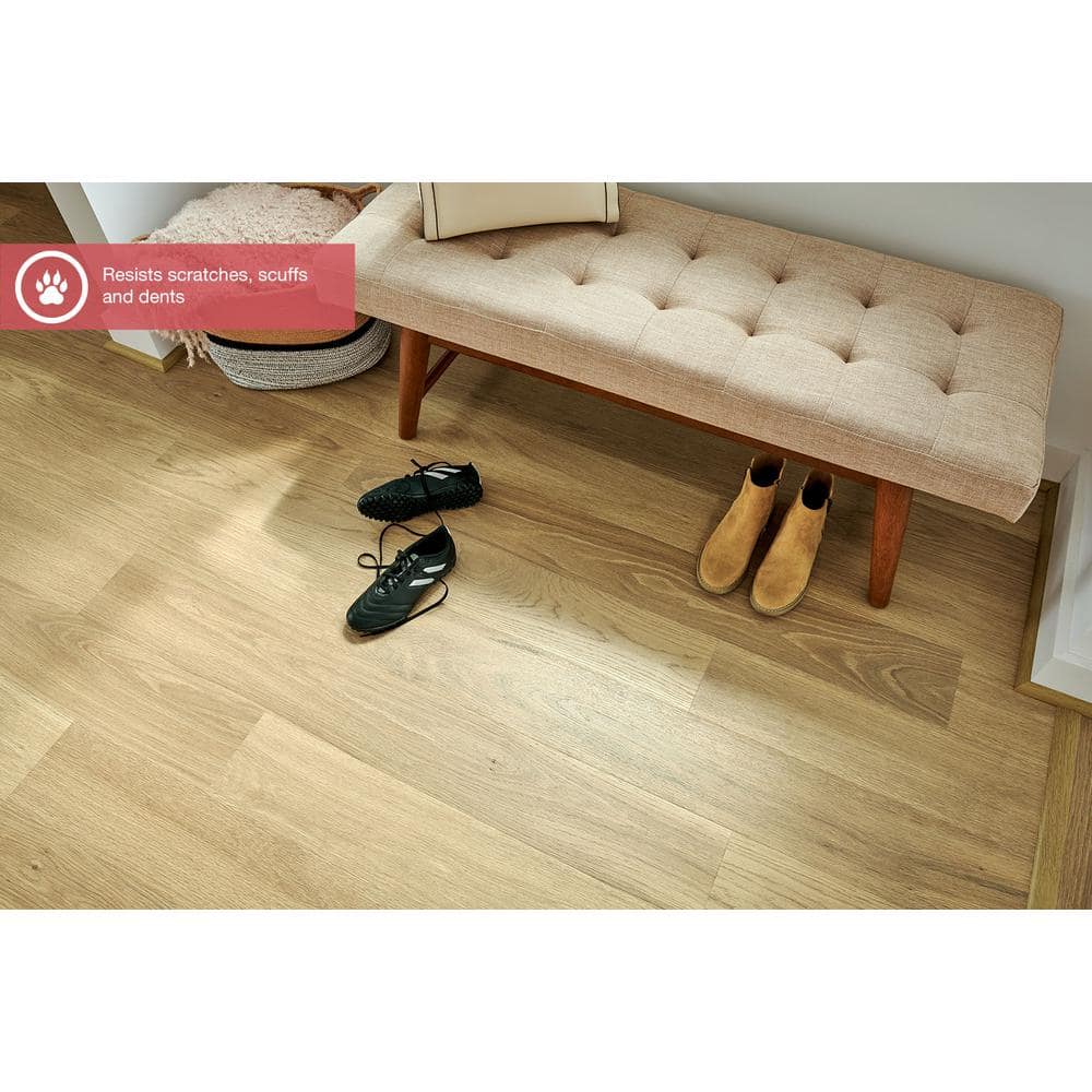Pergo Outlast+ Frappe Hunt Oak 12 mm T x 6.1 in. W Waterproof Laminate Wood Flooring (16.12 sq. ft./case)