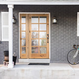 36 in. x 80 in. Classic French Alder 10-Lite Clear Low-E Left-Hand Inswing Unfinished Wood Exterior Prehung Front Door
