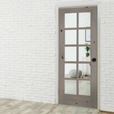 Krosswood Doors 36 in. x 80 in. Rustic Knotty Alder 10‑Lite Clear Tempered Glass TDL Stainable Interior Door Slab